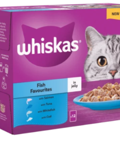 Whiskas Fish Favourites in Jelly 1+ Adult Wet Cat Food Pouches
