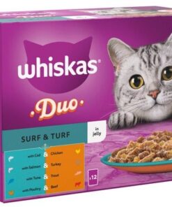 Whiskas 1+ Duo Surf & Turf In Jelly Adult Wet Cat Food